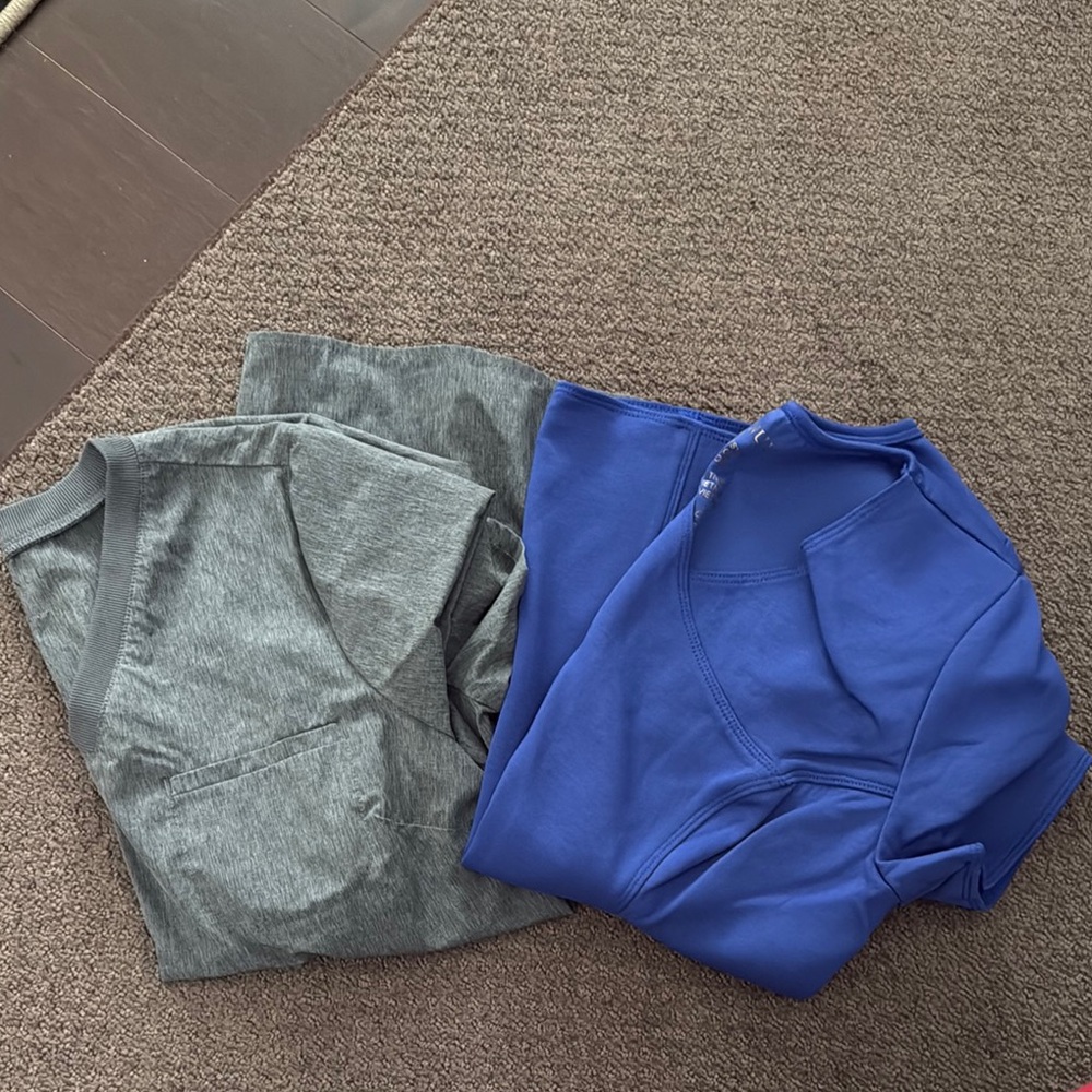 Gray and Blue scrub tops